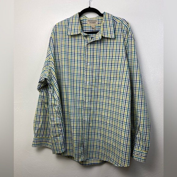 Duluth Trading Wrinkle Fighter Plaid Long Sleeve Button Down Shirt Men’s 2XL - Picture 1 of 10